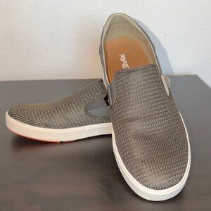 OluKai Men's Gray Slip-On Loafers